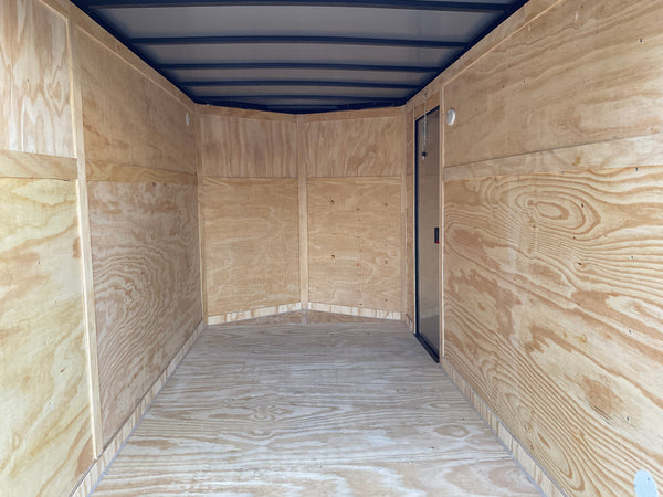Panther Cargo Trailer 6'x12' Black Black Out RAMP Single Axle Panther Cargo Trailers