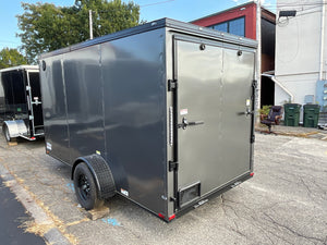 Panther Cargo Trailer 6'x12' Charcoal Black Out RAMP Single Axle Panther Cargo Trailers