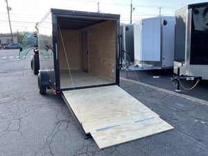 Panther Cargo Trailer 6'x12' Black Black Out RAMP Single Axle Panther Cargo Trailers