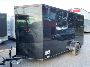 Panther Cargo Trailer 6'x12' Black Black Out RAMP Single Axle Panther Cargo Trailers