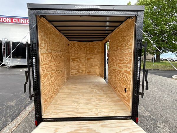 Enclosed Cargo Trailer 6'x12 Black Blackout Ramp Door Xtreme Cargo Single Axle Xtreme Cargo Trailers