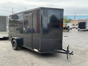 Enclosed Cargo Trailer 6'x12 Black Blackout Ramp Door Xtreme Cargo Single Axle Xtreme Cargo Trailers