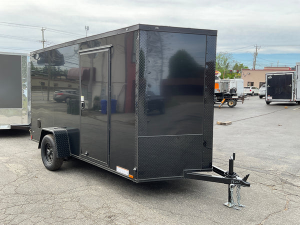 Enclosed Cargo Trailer 6'x12 Black Blackout Ramp Door Xtreme Cargo Single Axle Xtreme Cargo Trailers