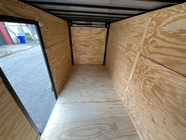 Enclosed Cargo Trailer 6'x12 Black Blackout Ramp Door Xtreme Cargo Single Axle Xtreme Cargo Trailers