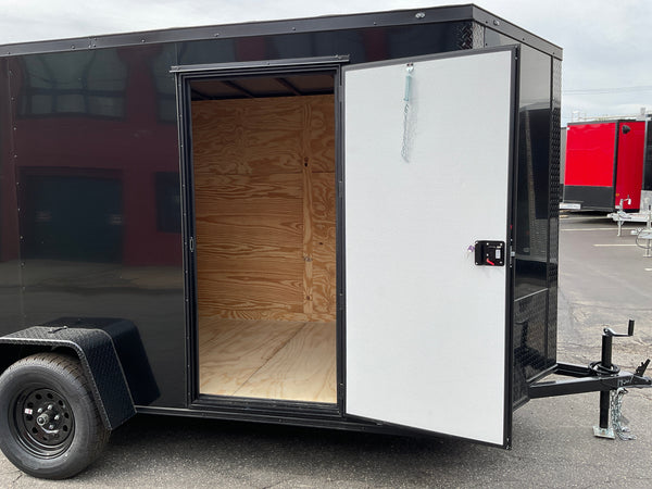 Enclosed Cargo Trailer 6'x12 Black Blackout Ramp Door Xtreme Cargo Single Axle Xtreme Cargo Trailers