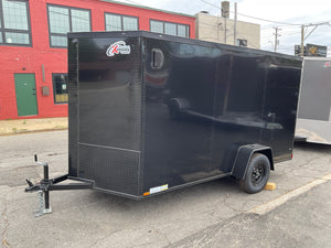 Enclosed Cargo Trailer 6'x12 Black Blackout Ramp Door Xtreme Cargo Single Axle Xtreme Cargo Trailers