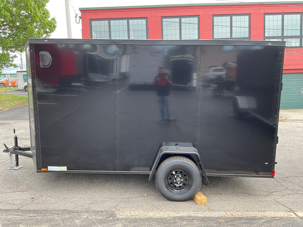 Enclosed Cargo Trailer 6'x12 Black Blackout Ramp Door Xtreme Cargo Single Axle Xtreme Cargo Trailers