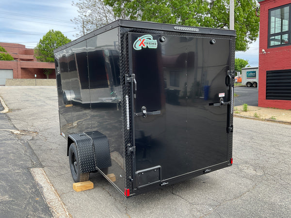 Enclosed Cargo Trailer 6'x12 Black Blackout Ramp Door Xtreme Cargo Single Axle Xtreme Cargo Trailers