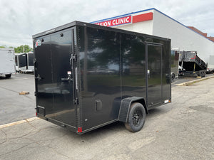 Enclosed Cargo Trailer 6'x12 Black Blackout Ramp Door Xtreme Cargo Single Axle Xtreme Cargo Trailers