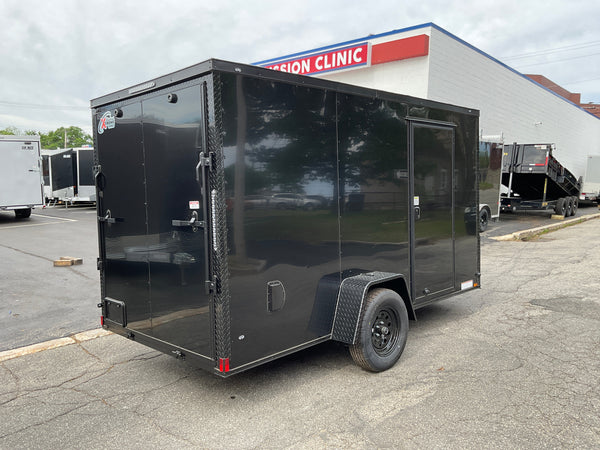 Enclosed Cargo Trailer 6'x12 Black Blackout Ramp Door Xtreme Cargo Single Axle Xtreme Cargo Trailers
