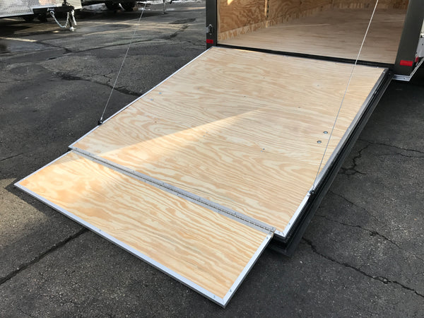 Enclosed Cargo Trailer 6'x10'+2'V WHITE RAMP Covered Wagon