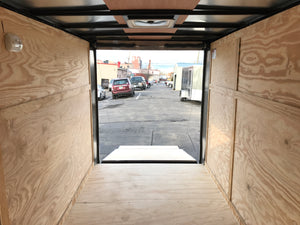 Enclosed Cargo Trailer 6'x10'+2'V WHITE RAMP Covered Wagon