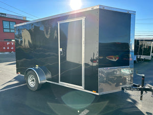 Panther Cargo Trailer 6'x12' Black RAMP Single Axle Panther Cargo Trailers