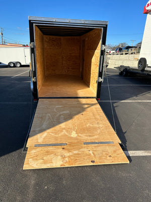 Panther Cargo Trailer 6'x12' Black RAMP Single Axle Panther Cargo Trailers