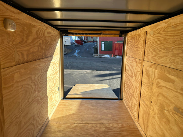 Panther Cargo Trailer 6'x12' Black RAMP Single Axle Panther Cargo Trailers
