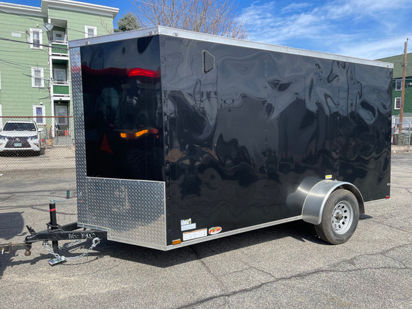 Panther Cargo Trailer 6'x12' Black RAMP Single Axle Panther Cargo Trailers