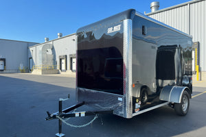 Enclosed Cargo Trailer 6'x12' Black Barn Car Mate 6" up Car Mate Trailers