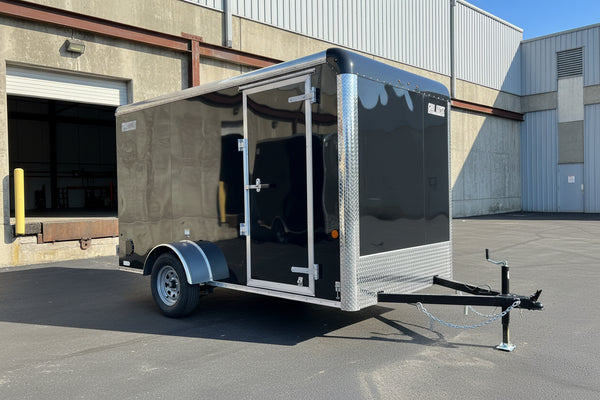 Enclosed Cargo Trailer 6'x12' Black Barn Car Mate 6" up Car Mate Trailers