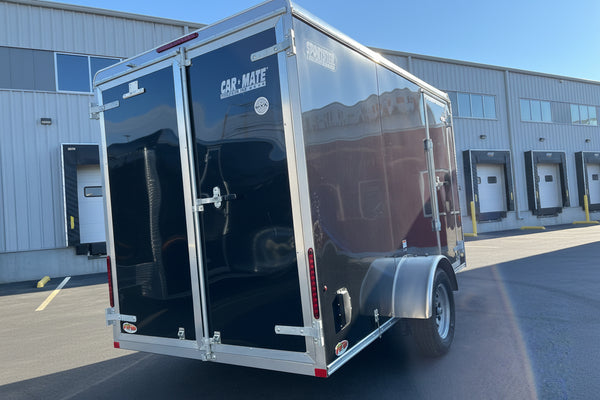 Enclosed Cargo Trailer 6'x12' Black Barn Car Mate 6" up Car Mate Trailers