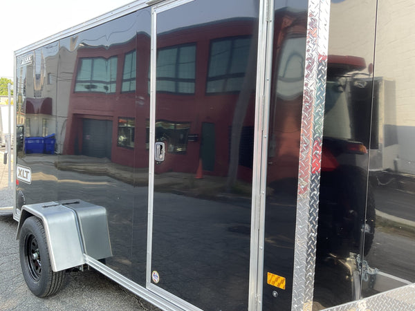 Enclosed Aluminum Cargo Trailer 6'x12' BLACK RAMP Alcom Xpress XLT Pro Series Xpress Trailers