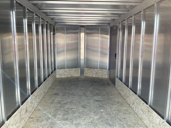 Enclosed Aluminum Cargo Trailer 6'x12' BLACK RAMP Alcom Xpress XLT Pro Series Xpress Trailers