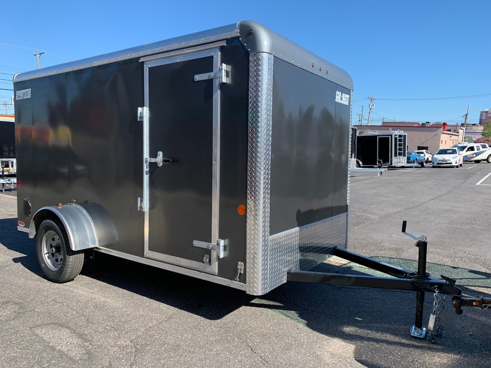 Enclosed Cargo Trailer 6'x12' Charcoal RAMP Car Mate 6"up Car Mate Trailers