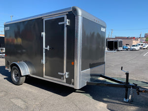 Enclosed Cargo Trailer 6'x12' Charcoal RAMP Car Mate 6"up Car Mate Trailers
