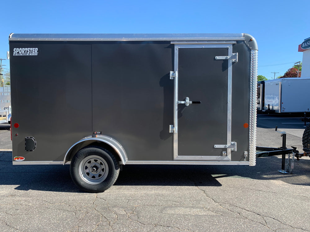 Enclosed Cargo Trailer 6'x12' Charcoal RAMP Car Mate 6"up Car Mate Trailers