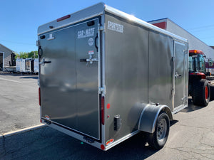 Enclosed Cargo Trailer 6'x12' Charcoal RAMP Car Mate 6"up Car Mate Trailers