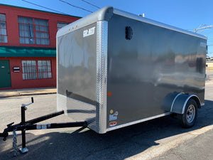 Enclosed Cargo Trailer 6'x12' Charcoal RAMP Car Mate 6"up Car Mate Trailers