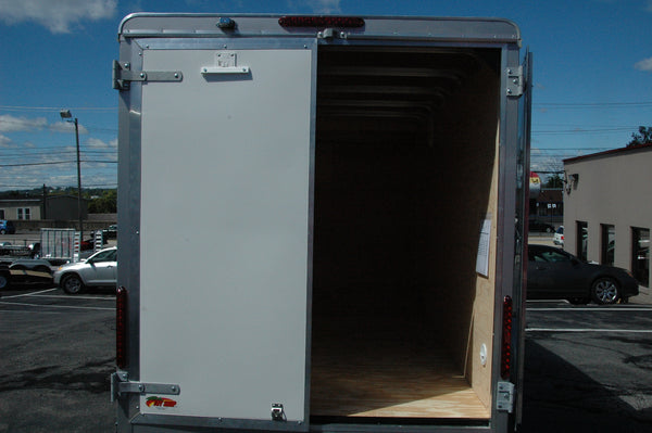 Enclosed Cargo Trailer 6'x12' White Barn Car Mate 6" up