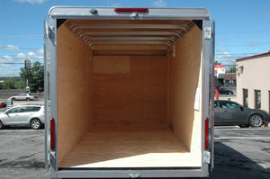 Enclosed Cargo Trailer 6'x12' White Barn Car Mate 6" up