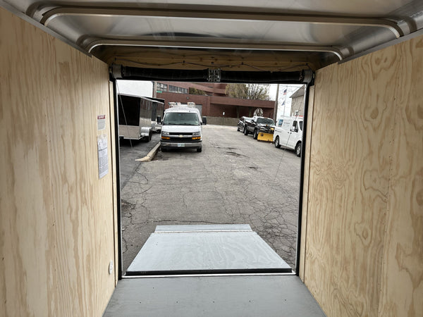 Enclosed Cargo Trailer 6'x12' Black RAMP Car Mate Custom Cargo Car Mate Trailers