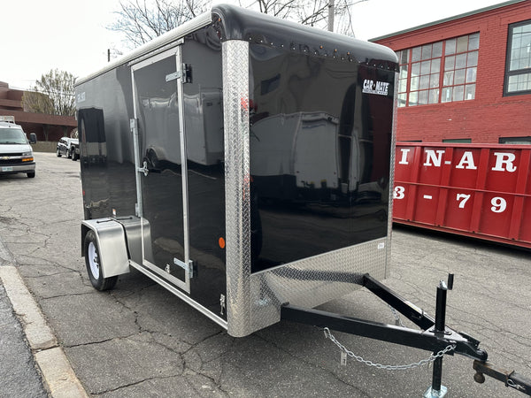 Enclosed Cargo Trailer 6'x12' Black RAMP Car Mate Custom Cargo Car Mate Trailers