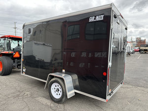Enclosed Cargo Trailer 6'x12' Black RAMP Car Mate Custom Cargo Car Mate Trailers