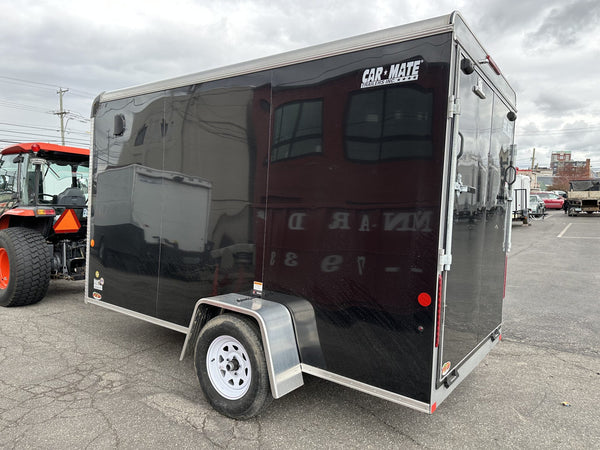 Enclosed Cargo Trailer 6'x12' Black RAMP Car Mate Custom Cargo Car Mate Trailers