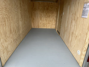 Enclosed Cargo Trailer 6'x12' Black RAMP Car Mate Custom Cargo Car Mate Trailers