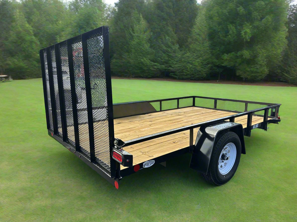 Car Mate Open Utility Trailer 6' X12' Black