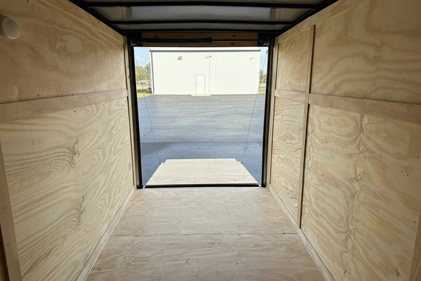 Panther Cargo Trailer 6'x12' White RAMP Single Axle Panther Cargo Trailers