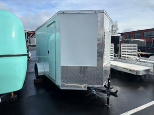 Panther Cargo Trailer 6'x12' White RAMP Single Axle Panther Cargo Trailers