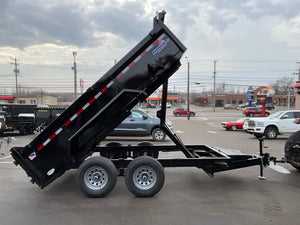 Dump Trailer 6'x12' Black Hawke 9900 GVWR with Ramps Hawke Trailers