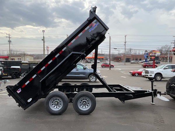 Dump Trailer 6'x12' Black Hawke 9900 GVWR with Ramps Hawke Trailers