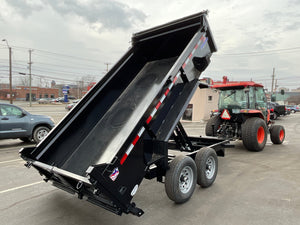 Dump Trailer 6'x12' Black Hawke 9900 GVWR with Ramps Hawke Trailers