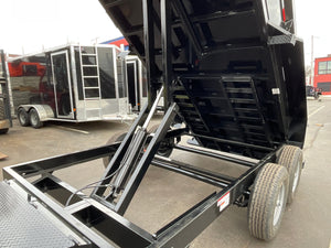 Dump Trailer 6'x12' Black Hawke 9900 GVWR with Ramps Hawke Trailers