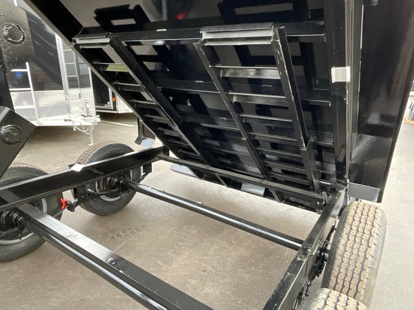 Dump Trailer 6'x12' Black Hawke 9900 GVWR with Ramps Hawke Trailers