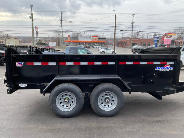 Dump Trailer 6'x12' Black Hawke 9900 GVWR with Ramps Hawke Trailers