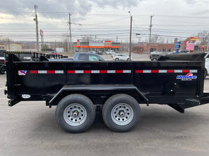 Dump Trailer 6'x12' Black Hawke 9900 GVWR with Ramps Hawke Trailers
