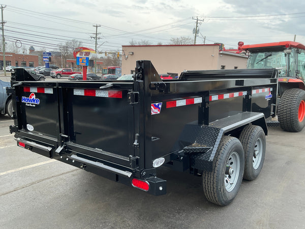 Dump Trailer 6'x12' Black Hawke 9900 GVWR with Ramps Hawke Trailers
