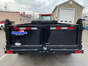 Dump Trailer 6'x12' Black Hawke 9900 GVWR with Ramps Hawke Trailers