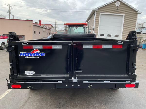 Dump Trailer 6'x12' Black Hawke 9900 GVWR with Ramps Hawke Trailers